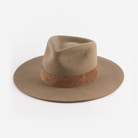 Gigi Pip Miller 100% Australian Wool Brown Fedora M/L Suede Band Women's Hat EUC - Picture 13 of 16
